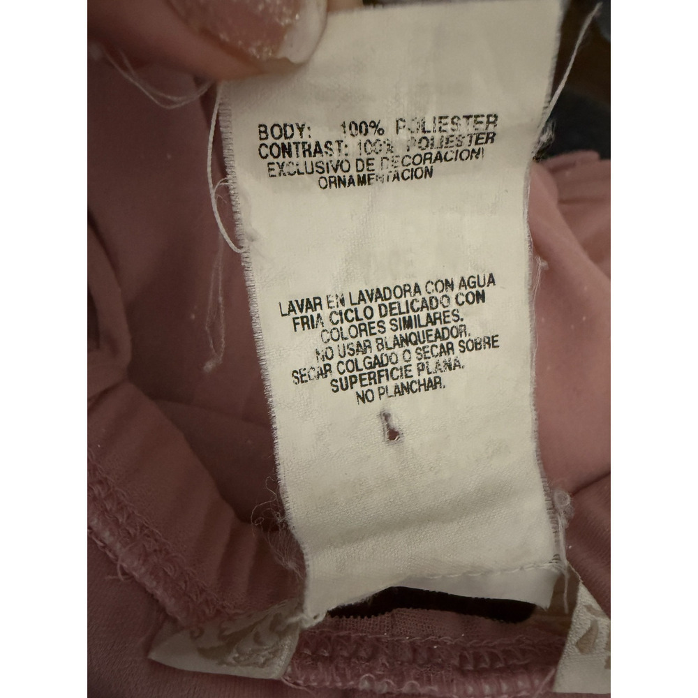 VTG Y2K Speechless Fairy Flower Dress Pink Halter Babydoll Glitter Embroidered - Picture 8 of 11